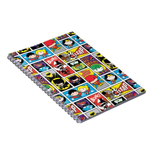 Chibi Justice League Compilation Pattern Notitieboek (Rechterzijde)