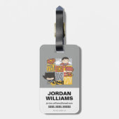 Chibi Justice League | Fly, Kick, Run Bagagelabel (Achterkant verticaal)