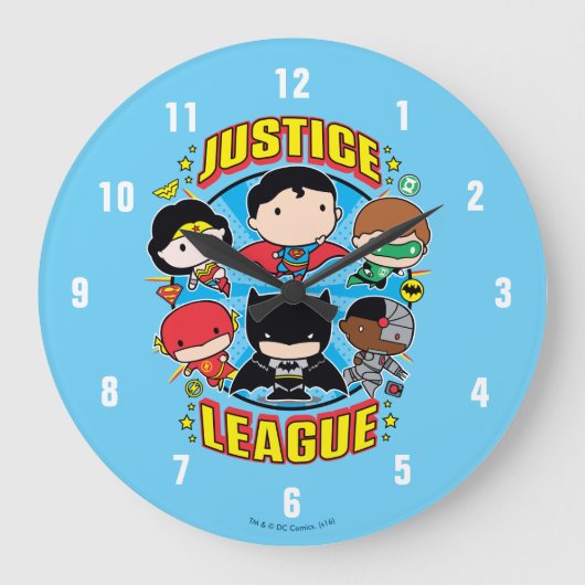 Chibi Justice League Group Grote Klok (Voorkant)