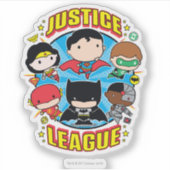 Chibi Justice League Group Sticker (Voorkant)