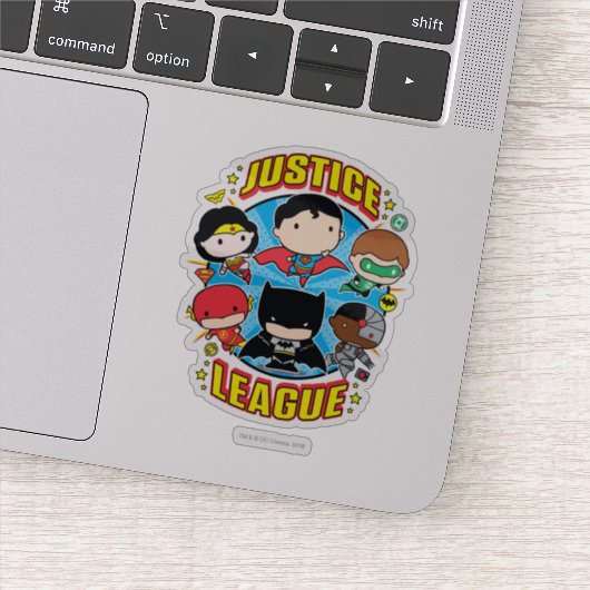Chibi Justice League Group Sticker (Detail)