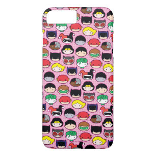 Chibi Justice League Head Pattern iPhone 8 Plus / 7 Plus Hoesje