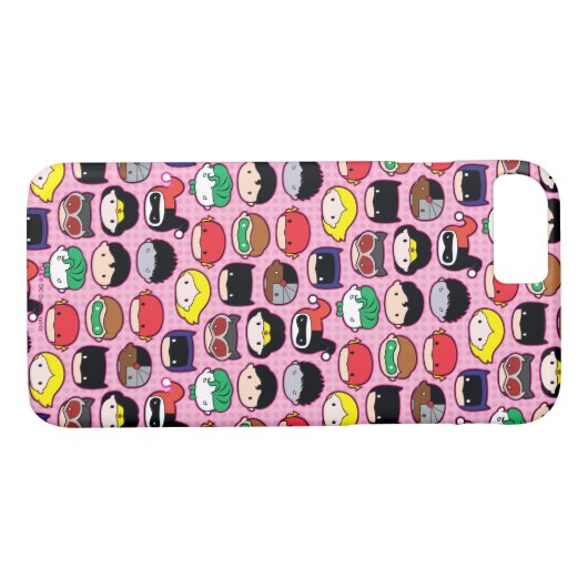 Chibi Justice League Head Pattern Case-Mate iPhone Case (Achterkant (Horizontaal))