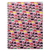 Chibi Justice League Head Pattern Notitieboek (Voorkant)