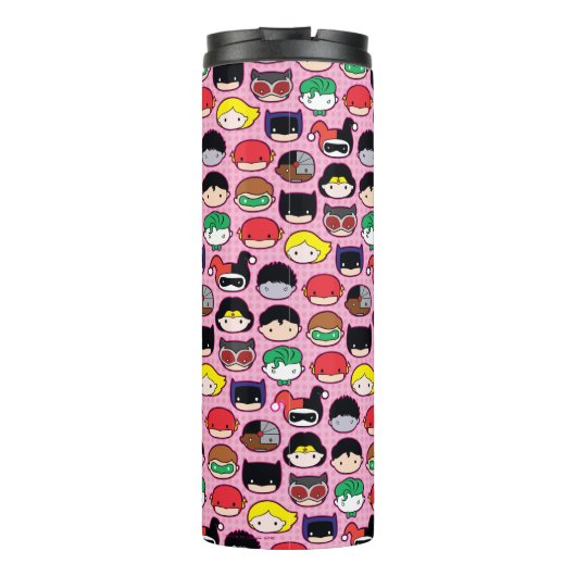 Chibi Justice League Head Pattern Thermosbeker (Achterkant)