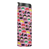 Chibi Justice League Head Pattern Thermosbeker (Geroteerd rechts)