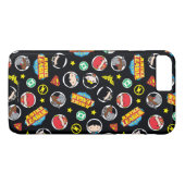 Chibi Justice League Heroes en Logos Pattern Case-Mate iPhone Case (Achterkant (Horizontaal))