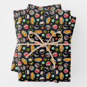 Chibi Justice League Heroes en Logos Pattern Inpakpapier Vel (In situ)
