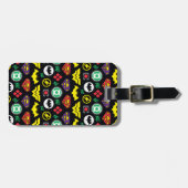 Chibi Justice League Logo Patroon Bagagelabel (Voorkant horizontaal)