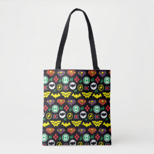 Chibi Justice League Logo Pattern Draagtas