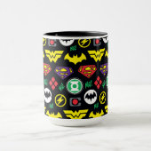 Chibi Justice League Logo Pattern Mok (Midden)