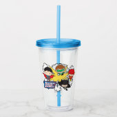 Chibi Justice League of America Explosion 2 Acryl Drinkbeker (Voorkant)