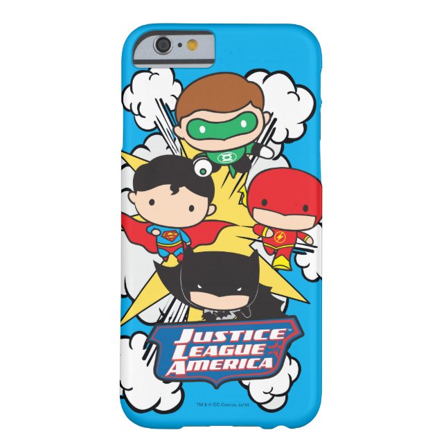 Chibi Justice League of America Explosion Case-Mate iPhone Case (Achterkant)