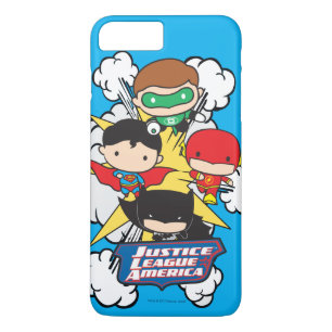 Chibi Justice League of America Explosion iPhone 8 Plus / 7 Plus Hoesje