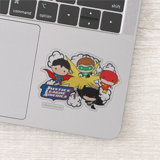 Chibi Justice League of America Explosion Sticker (Detail)
