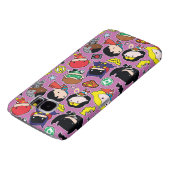 Chibi Justice League Pattern over Paars Case-Mate Samsung Galaxy Hoesje (Onderkant)