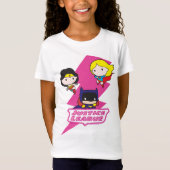 Chibi Justice League Pink Lightning T-shirt (Voorkant)