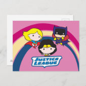 Chibi Justice League Rainbow Briefkaart (Voorkant / Achterkant)