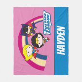 Chibi Justice League Rainbow Fleece Deken (Voorkant)