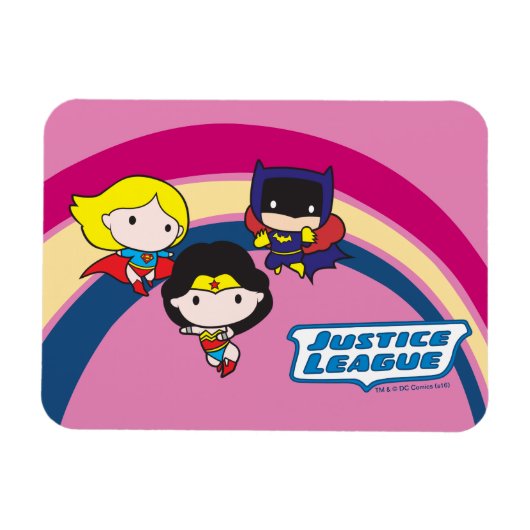 Chibi Justice League Rainbow Magneet (Horizontaal)