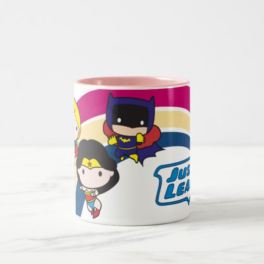 Chibi Justice League Rainbow Tweekleurige Koffiemok (Center)