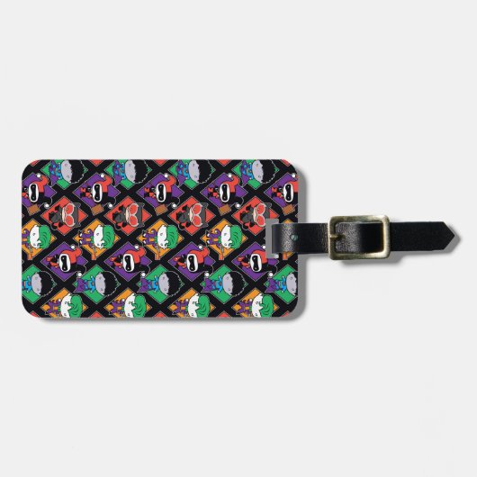 Chibi Justice League Villain Pattern Bagagelabel (Voorkant horizontaal)