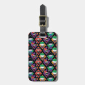 Chibi Justice League Villain Pattern Bagagelabel (Voorkant verticaal)
