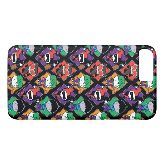 Chibi Justice League Villain Pattern Case-Mate iPhone Case (Achterkant (Horizontaal))