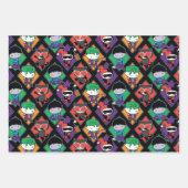 Chibi Justice League Villain Pattern Inpakpapier Vel (Voorkant 3)
