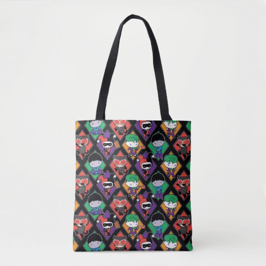 Chibi Justice League Villain Pattern Tote Bag (Voorkant)