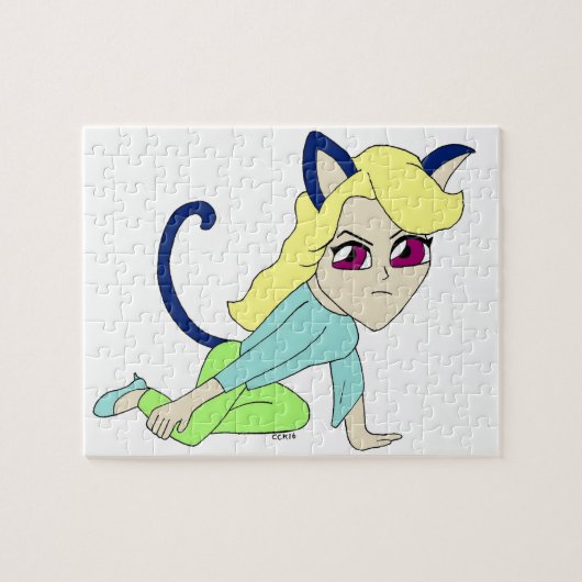 chibi katgirl legpuzzel (Horizontaal)