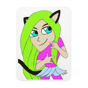 chibi katgirl magneet