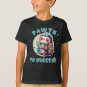 Chibi Kawaii Sloth Naam School Jaar op Terug T-shirt (Voorkant)
