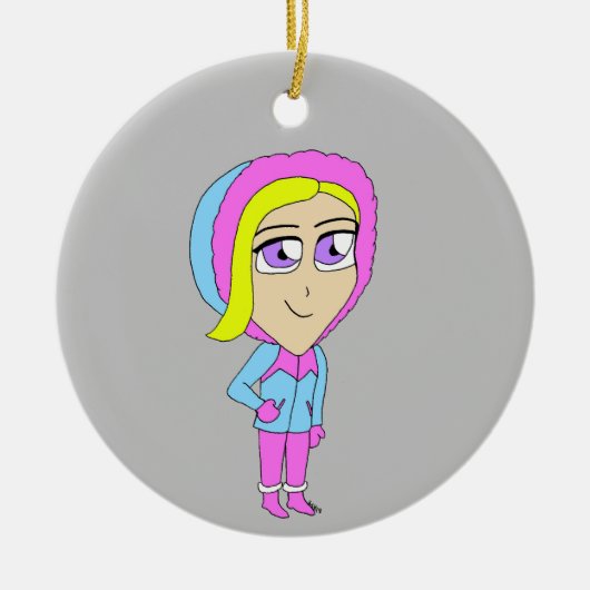 chibi keramisch ornament (Voorkant)