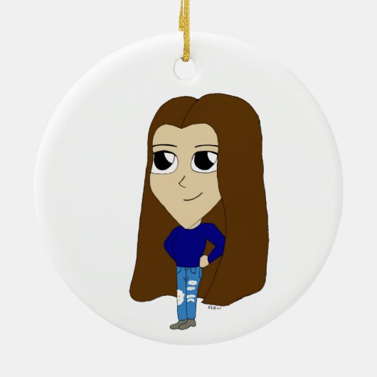 chibi keramisch ornament (Achterkant)