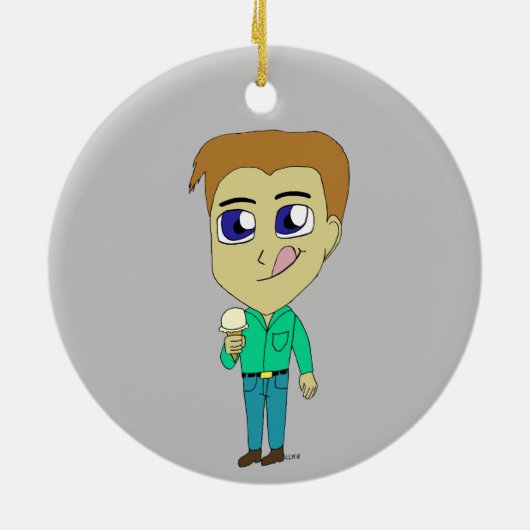 chibi keramisch ornament (Achterkant)