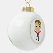 chibi keramische bal ornament (Links)