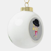 chibi keramische bal ornament (Links)