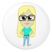 chibi keramische knop (Voorkant)