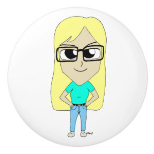 chibi keramische knop