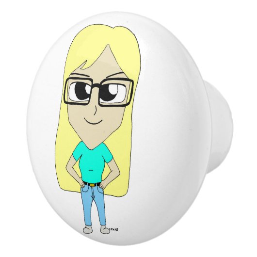 chibi keramische knop (Rechts)