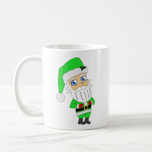Chibi Kerstman groene pak Koffiemok (Links)