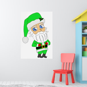 Chibi Kerstman groene pak Poster