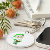Chibi Kerstman groene pak Sleutelhanger (Voorkant Rechts)