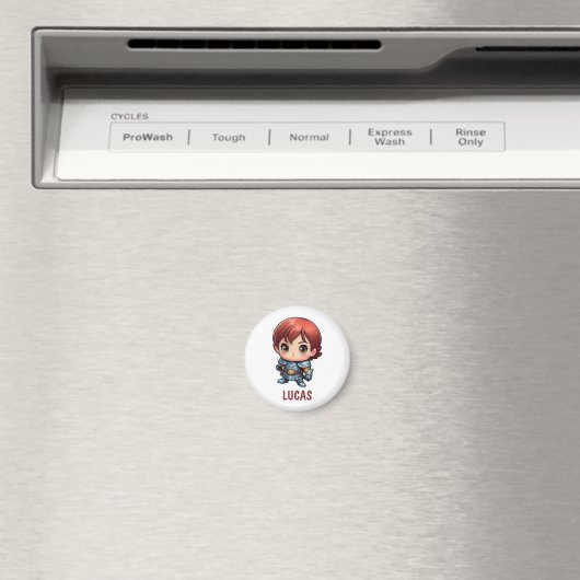 Chibi Knight Custom Kids Fridge Magnet (In Situ (Lave-vaisselle))