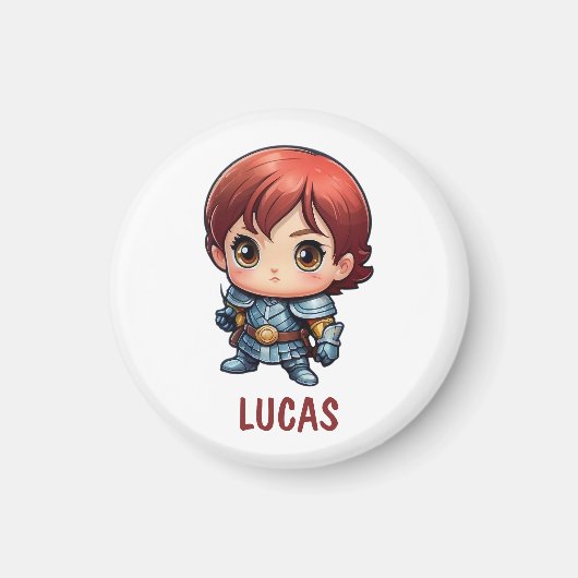 Chibi Knight Custom Kids Fridge Magnet (Devant)