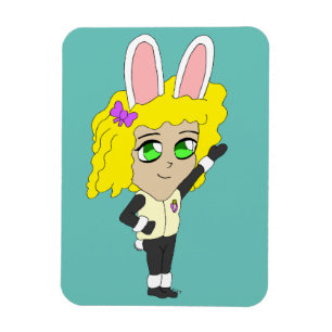 chibi konijnmeisje    magneet