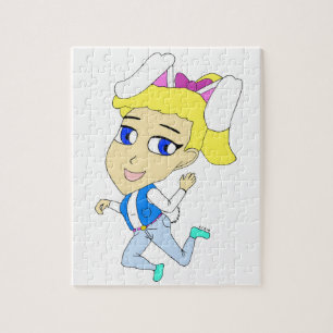 chibi konijntje meisje legpuzzel