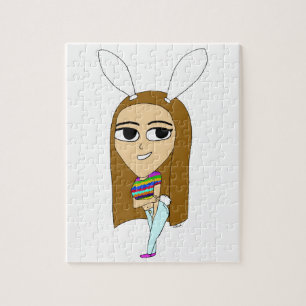 chibi konijntje meisje legpuzzel