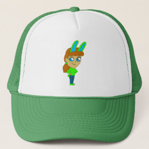 chibi konijntje meisje trucker pet